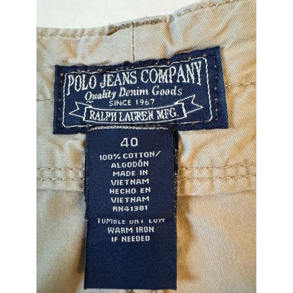 Vintage Polo Ralph Lauren Mens Baggy Cargo Shorts Size 40 Utility Grunge - Picture 3 of 5